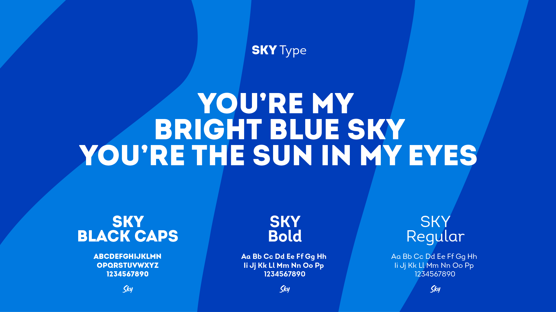 Sky Radio typografie